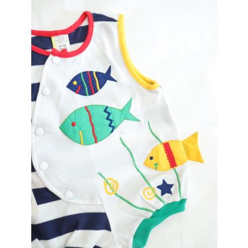 NWT! Vintage Fish Baby Summer Rompers / 3-6M