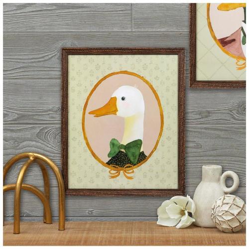 Goose With Bowtie Wood Wall Decor