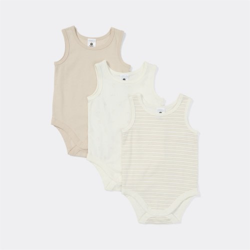 Dymples Baby Singletsuit 3 Pack - Beige