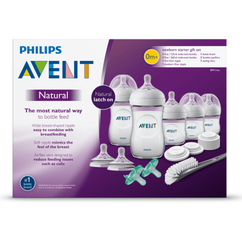 Philips Avent Natural Baby Bottle Newborn Starter Gift Set, SCD838/02