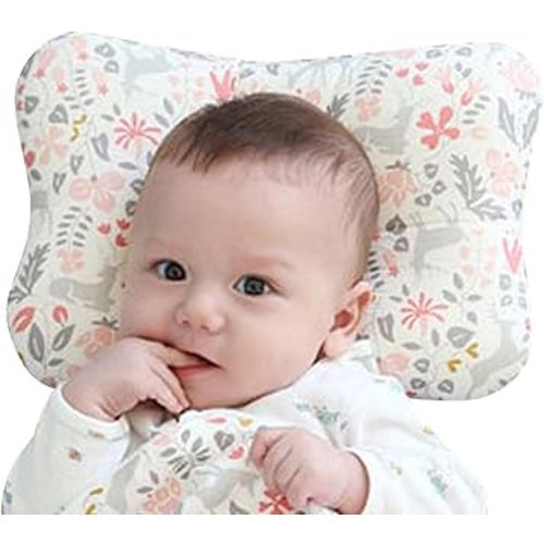 Soft Hypoallergenic Baby Head & Neck Support Organic Cotton Cover Machine Washable (Bambi Pink)