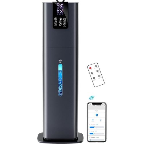 Smart Humidifiers Large Room Bedroom Home, 2.11Gal(8L) Quiet Top Fill Cool Mist Humidifier, Smart App & Remote Control, 3 Speed Humidifier with 360° Nozzle, Humidity Setting for Baby Office(Blue)