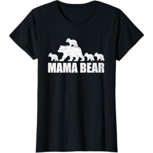 Mama Bear 4 Cubs Shirt Mama Bear TShirt Mom 4 Kid T-Shirt