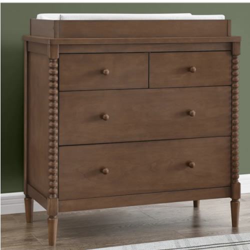 Saint 4 Drawer Dresser with Changing Top and Interlocking Drawers | Delta Children