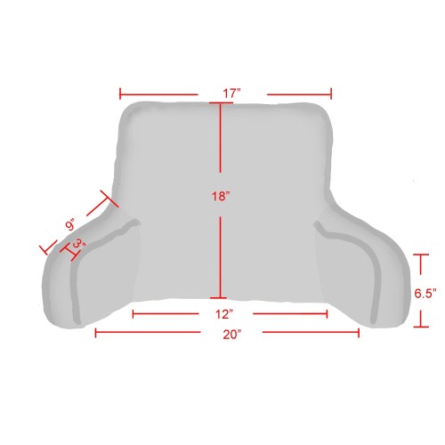 Super soft Lounger Bedrest Reading Pillow color:ivory