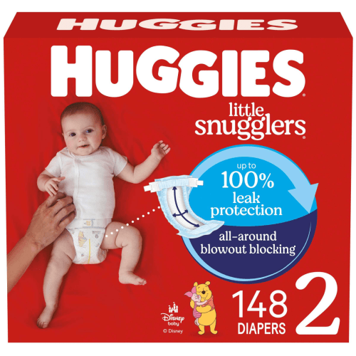Huggies Little Snugglers Baby Diapers, Size 2 (12-18 lbs), 148 Ct