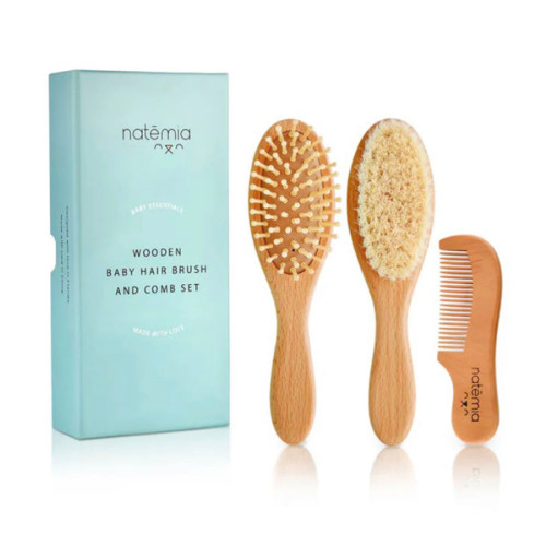 Wooden Hair Brush Set