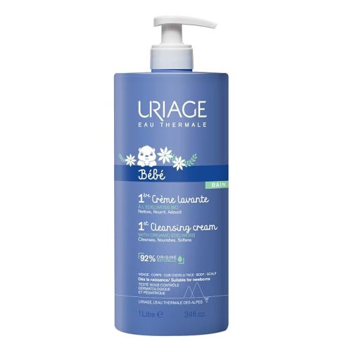 Uriage Baby Body Wash & Scalp, Organic Edelweiss & Shea Butter, Soap-Free