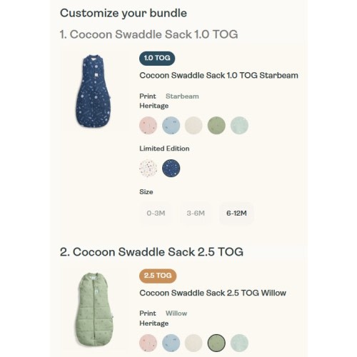 Ergobaby Spring Cocoon Swaddle Sack Bundle