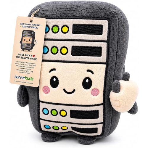 Ricky The Rack™ – Emotional Support Server Rack Plush | Funny IT Gift for Sysadmins, Devops Engineers & Data Center Teams