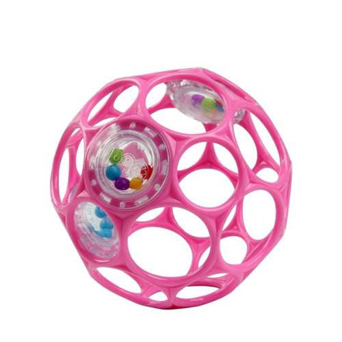 Bright Starts Oball Rattle Easy-Grasp Toy - Pink, Ages Newborn - 1 Count (Pack of 1)