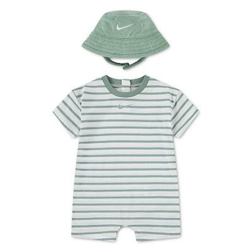 Newborn Baby Nike Short Sleeve Romper & Bucket Hat 2-Piece Set