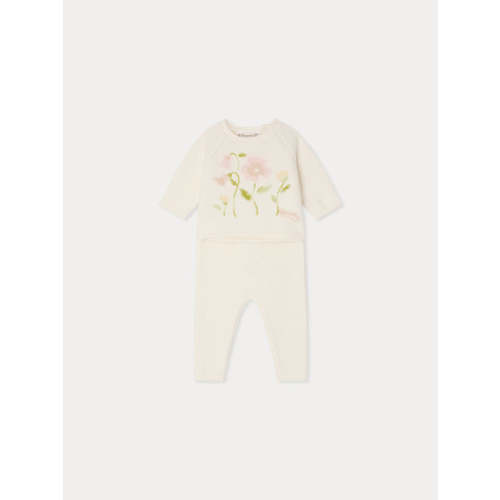 Loani hand-embroidered set in organic cotton and cashmere