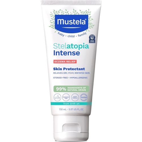 Mustela Eczema Relief Cream Stelatopia Intense - Fragrance-Free Moisturizing Body Lotion with Colloidal Oatmeal - For dry, itchy, irritated skin & flare-ups - 5.07 fl. oz.