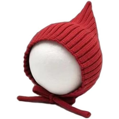 Infant Baby Knit Hats Pointed Bonnet Toddler Cute Ribbed Winter Warm Cover Ears Cap for Girls Boys