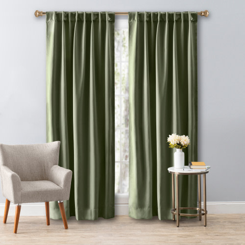 Ricardo Trading Ultimate Black-Out 2-Way Pocket Window Panel Curtain - Sage, 56"W X 96"L