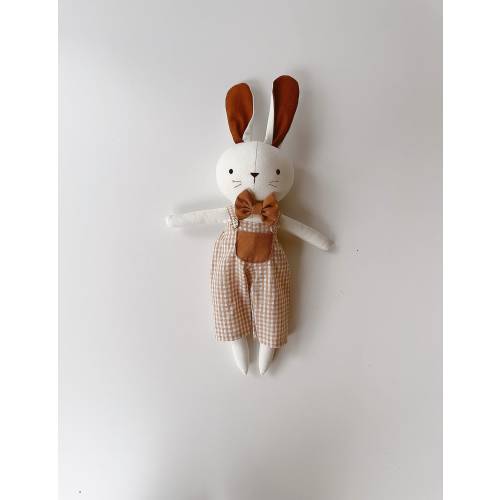 Bunny Doll, Linen Soft Fabric Doll, Heirloom Handmade Doll, Textile Doll, Rag Doll, Doll For Kids