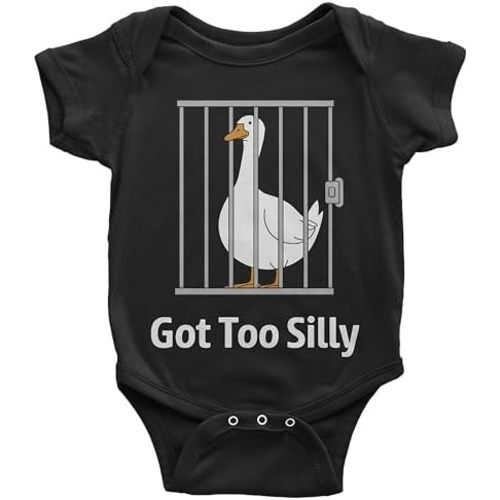 Threadrock Baby Got Too Silly Funny Goose Pun Humor Infant Bodysuit