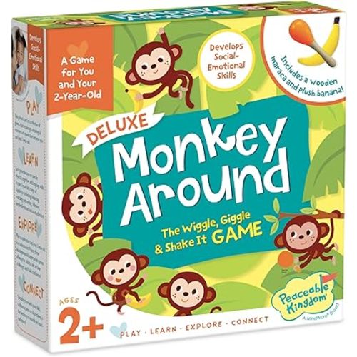 Peaceable Kingdom Deluxe Monkey Around First Game for Toddlers