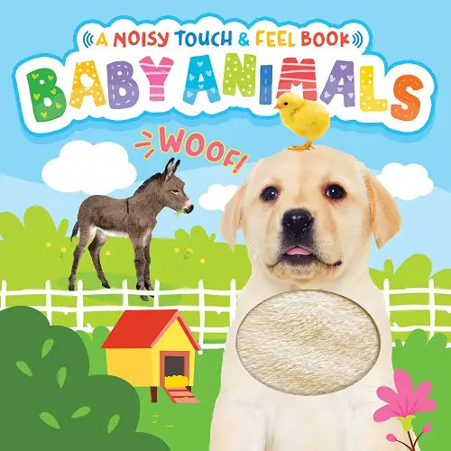 Little Hippo Books Baby Animals - A Noisy Touch and Feel Sensory Book Featuring Farm Sounds (Little Listener’s Library: Baby & Toddler Premium Sound Books)