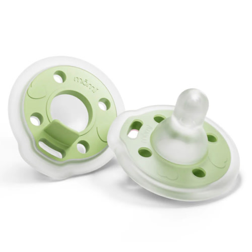 breast-like pacifier 0-6mo 2-set - pistachio | mōmi