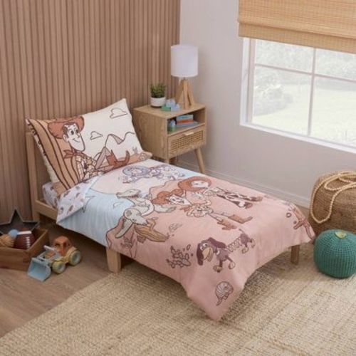 Toy Story Disney Nostalgic Toddler Sheet Set - 4pc: Classic Patterns, Knitted Construction