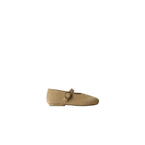 LEATHER BALLET FLATS - Sandy Brown | ZARA United States