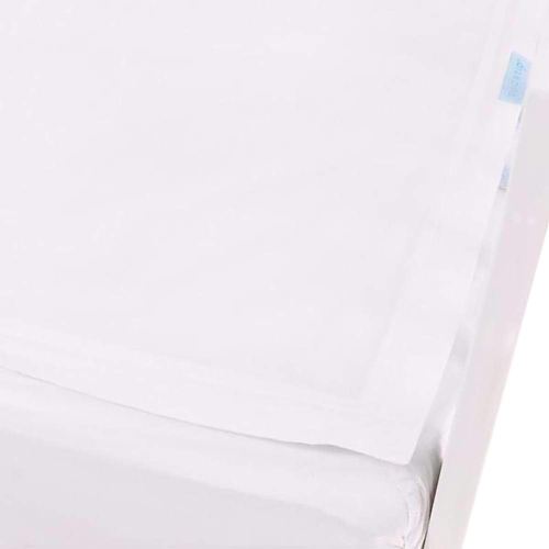 QuickZip Crib Sheet Set - Faster, Safer, Easier Baby Crib Sheets - Includes 1 Wraparound Base & 1 Zip-On Crib Sheet - White 100% Cotton - Fits All Standard Crib Mattresses