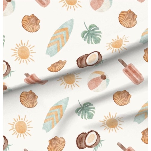 Soft Surfboard + Sun Baby Crib Blanket, Beach Ocean Nursery Bedding, Seashell Changing Pad Cover, Surf Swaddle, Nursing Pillow, Crib Sheet