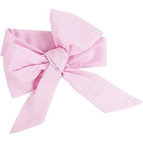 Newborn Swaddle Sash, Soft Cotton Bow Decorative Strap for Swaddles, Adorable Maternity Bow Sash, 70x5.5 Inch, Pink Stripes