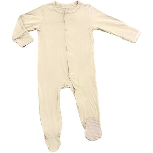 Avee & Co Footie Pajamas - Quick Magnetic Fastener Sleeper for Baby Boy and Girl (0-24 months) (US, Age, 3 Months, 6 Months, 1, Baker)