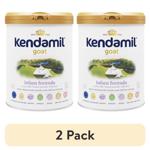 (2 pack) Kendamil Goat Baby Formula Powder, European, Whole A2 Milk, with HMOs, Prebiotics, No Palm Oil or Soy, with DHA, 28.2oz