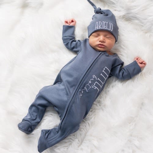 Baby Boy Outfit Gift for Baby Boy Baby Shower Baby Coming Home Outfit Matching Big Little Brother Shirts Outfit Knotted Newborn Hat