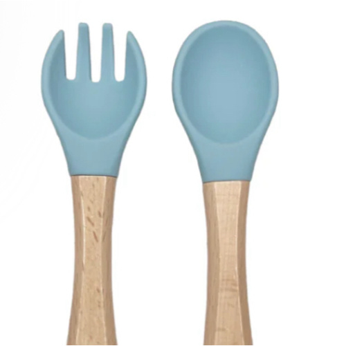 Silicone & Beechwood Toddler Utensil Set – Calla and Friends