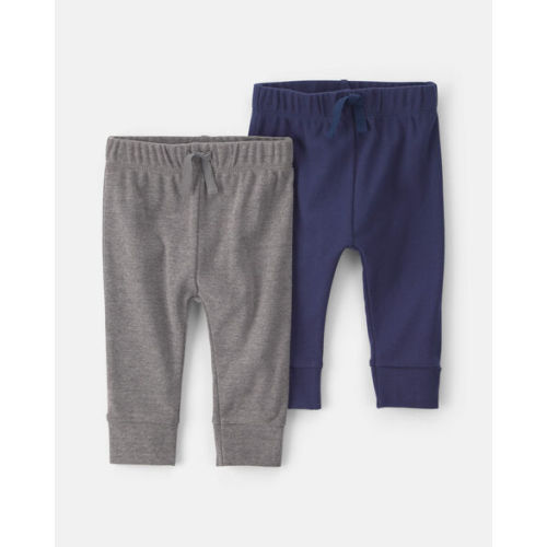 Baby Boy 2-Pack Cotton Pull-On Pants - Navy Blue | Carter's