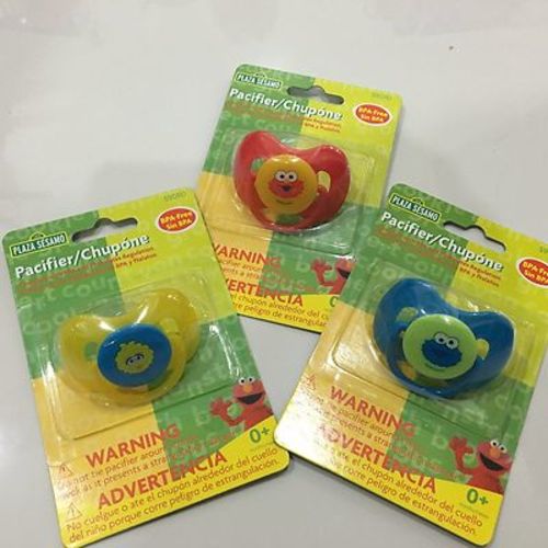 1/2/3 Pcs Sesame Street Elmo Big Bird Cookie Monster Pacifiers PDA FREE 0+ MONTH
