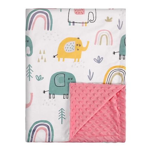 Soarwg Kids Baby Blanket Unisex Newborn, Super Soft Comfy Pink Elephant Blankets, for Toddler Baby Nursery Bed Blankets Stroller Crib Shower Gifts, 30 x 40 Inch