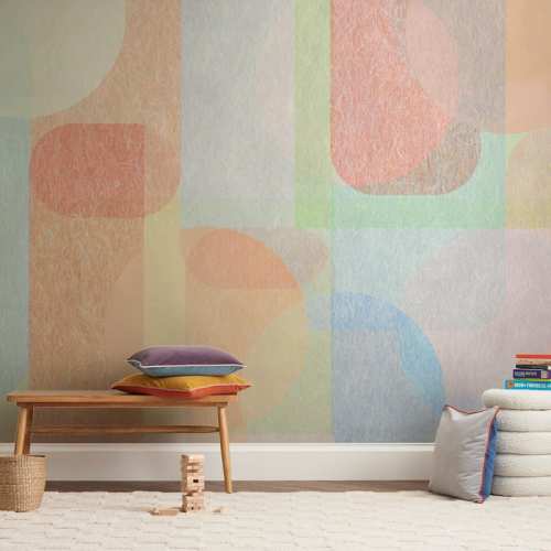 Scandinavian Modern Revisit Children's Wall Mural by Lisa Sundin