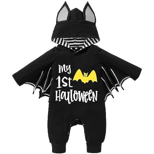 Baby Boys Girls My First Halloween Bat Costumes Newborn Infant Pumpkin Spider Pants Set Pirate Captain Outfits