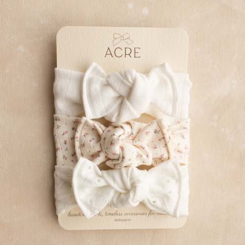 Baby Girl Headwrap Bow Bundle • Birdie • Handmade Hair Accessory
