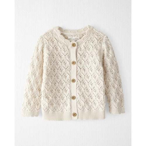 Baby Girl Organic Cotton Pointelle Sweater - Little Planet | Carter's