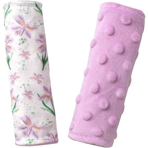 Car Seat Strap Covers for Babies Soft Car Seat Belt Covers, Mink Car Seat Straps Shoulder Pads for Boys and Girls, Purple
