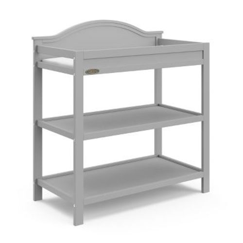 Graco Story Changing Table with Water-Resistant Changing Pad Pebble Gray