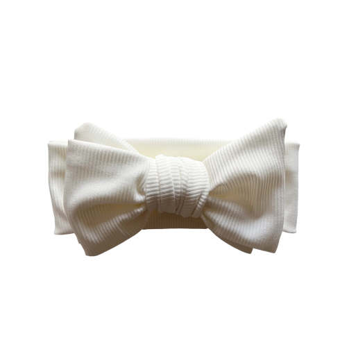 Ribbed Bow, White