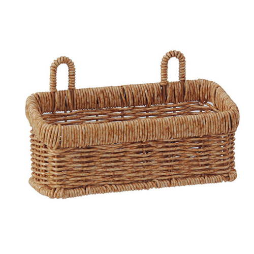 Hotiary Hanging Storage Basket, Imitation Rattan Wall Hanging Basket Hanging Wall Onion Basket Wove Hanging Basket Handwoven Basket for Kitchen or Home, 8.5"x3.3"