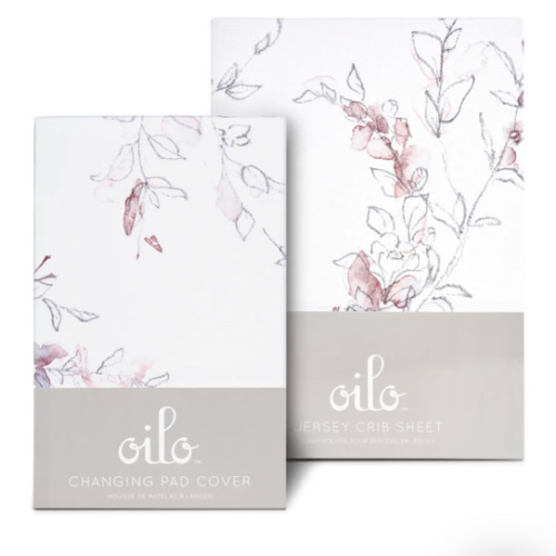 OILO Changing Pad Cover & Fitted Crib Sheet Set, Lavender