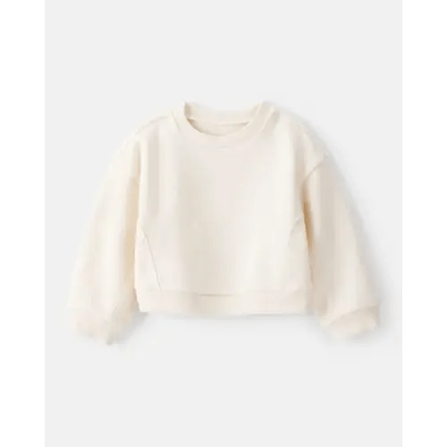 Baby Girl DayDream Fleece Long-Sleeve Pullover Sweatshirt - White | Carter's