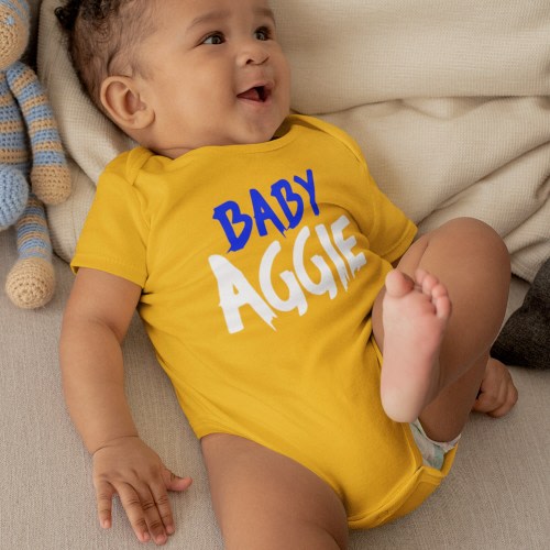 Baby Aggie (Infant Bodysuit) - North Carolina Aggie Kids, Aggie Homecoming Bodysuits, Aggie Infant Apparel, Aggie HBCU Merch, NCAT Aggies