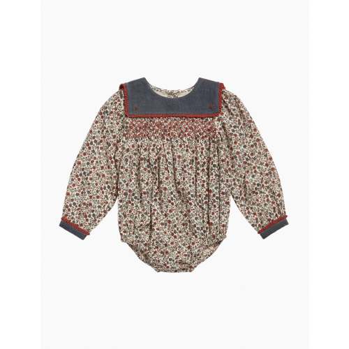 Hallie Romper in Cottage Floral