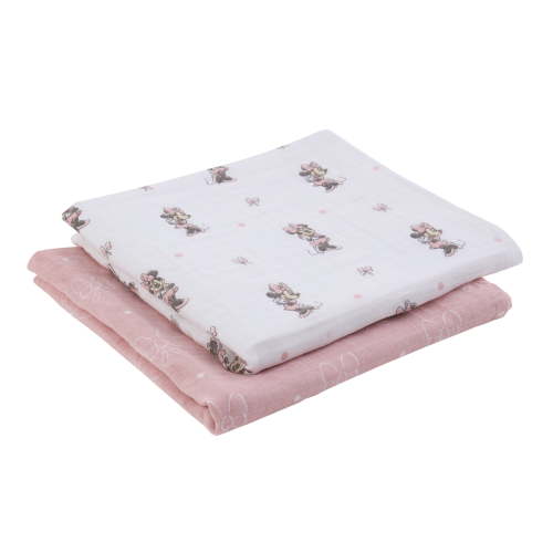 Minnie Mouse 2pk Muslin Swaddle, 100% Cotton, Pink, Infant Girl - Walmart.ca
